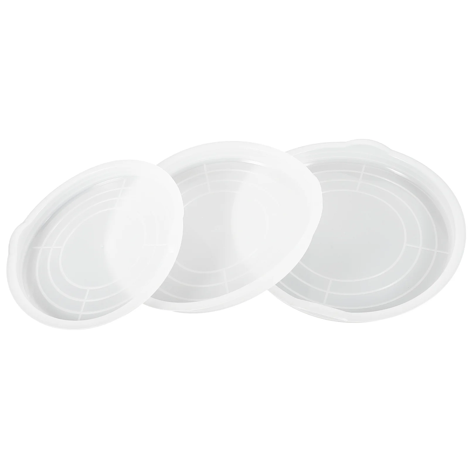 

3pcs Mixing Bowl Plastic Lid Anti Overflow Cover For Egg Dough Salad Baking Kitchen Storage Freshness Lightweight Container