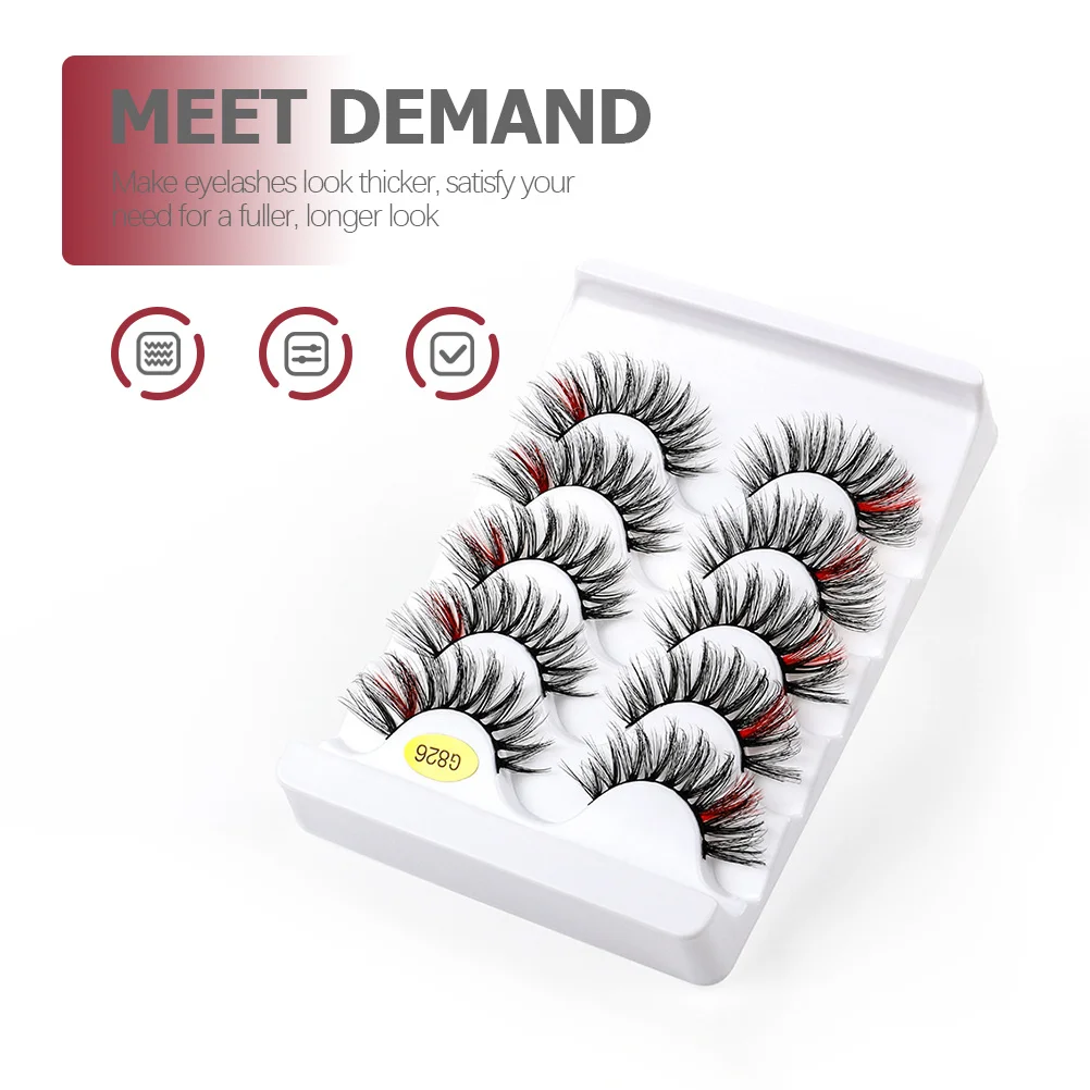 

5Pairs 3D False Eyelashes Thick Natural Salon Lash Extensions Makeup Party Eye Lashes Eye Lashes Party Eyelashes