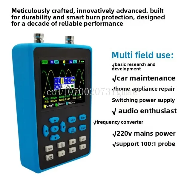 High-performance automatic dual-channel handheld portable digital oscilloscope 120M bandwidth 500M sampling auto repair