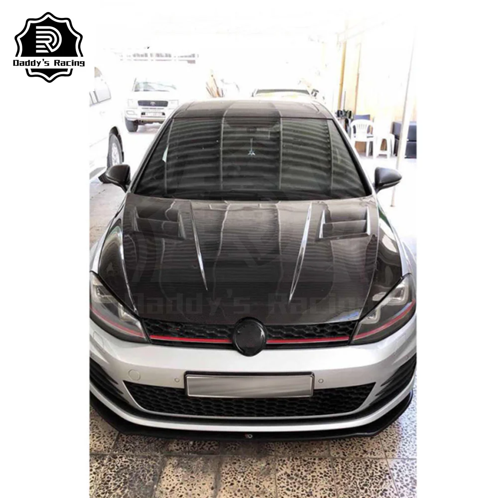 

Carbon Fiber Front Hood Bonnet Fit For 2015-2017 VM Golf 7 MK7 Engine Cover Car Tuning High Quality