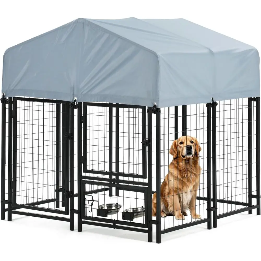 

Прочная уличная будка для собак с водонепроницаемым покрытием, устойчивым к УФ-излучению, размер 4x4x6 футов