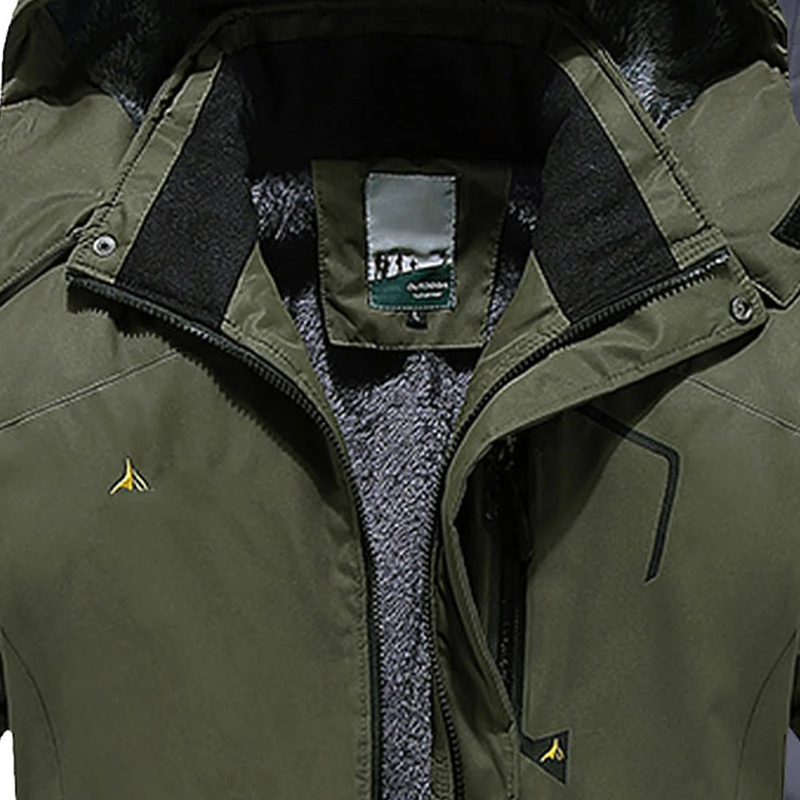 Herren Dicker Fleece-Gefütterter Taktischer Zweiteiler Winddicht Wasserdicht Warm Winter Reit- und Bergsteiger-Outdoor-Bekleidungsset für Männer – Detail 5
