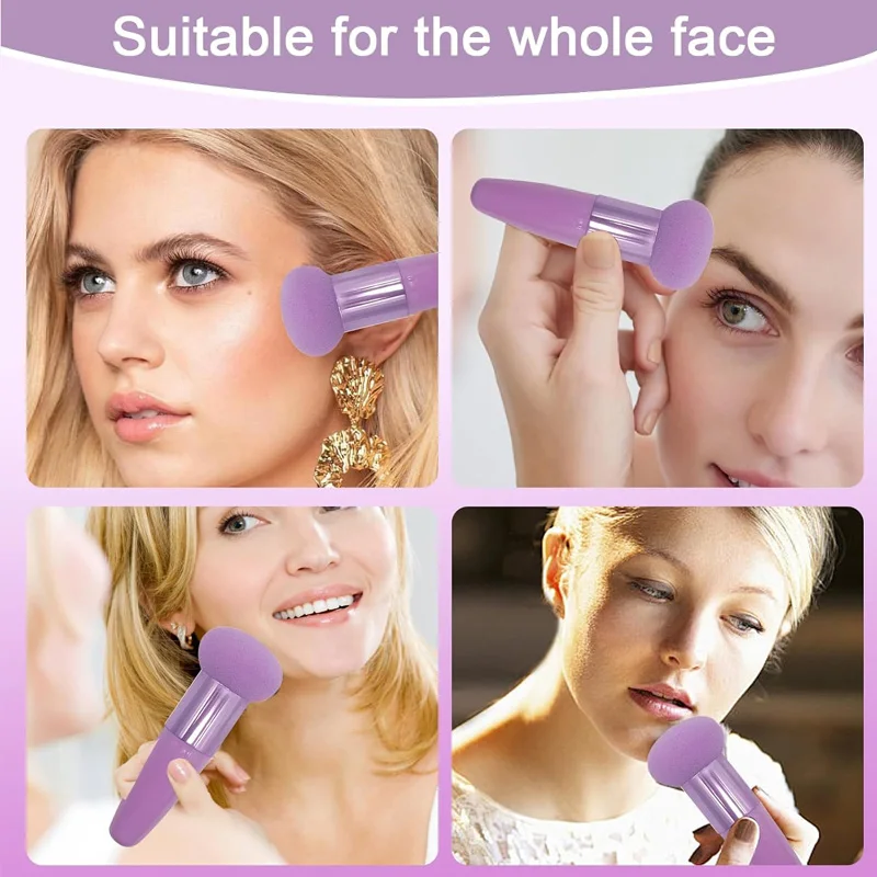 Spugna per trucco in silicone per il viso: soffio liscio a forma di proiettile per una miscelazione precisa della fondotinta, ideale per il glamour natalizio