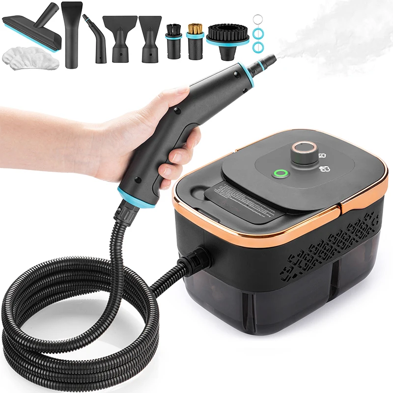 1500W Handheld Steam Cleaner 15s Fast Heat Up 1600ml Large Water Tank for Furniture Tile Car Bathroom Grout Floor Cleaning