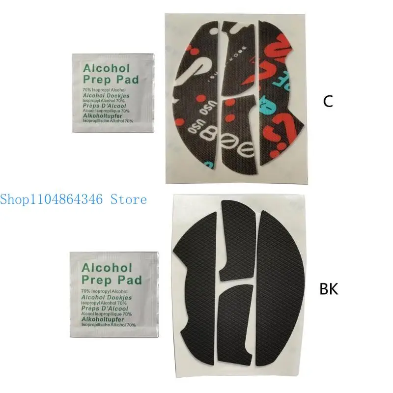 652F 1 Set Mouse Grip Tape Mouse Skates Side Stickers Sweat Resistant Pads Anti-slip Tape For ZOWIE EC2-CW Mouse