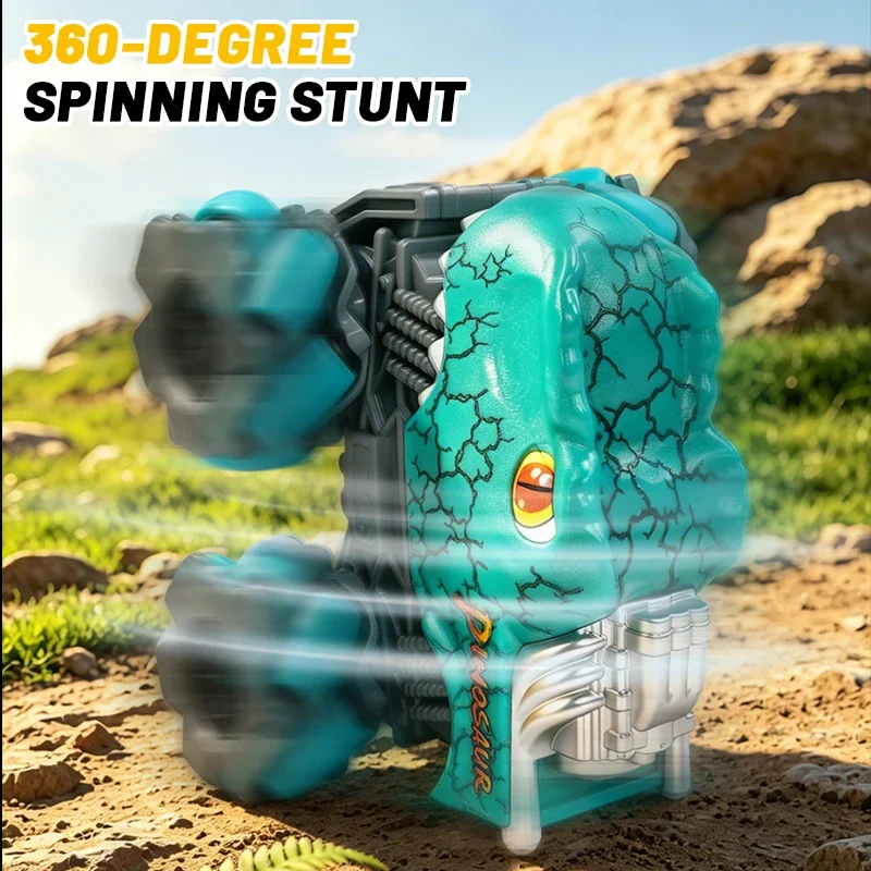 1/64 RC Car 4WD Remote Control Off-Road Large Wheel Stunt Drift Dinosaur Vehicle RC All-Terrain Trucks Toys for Boys Kids Gifts