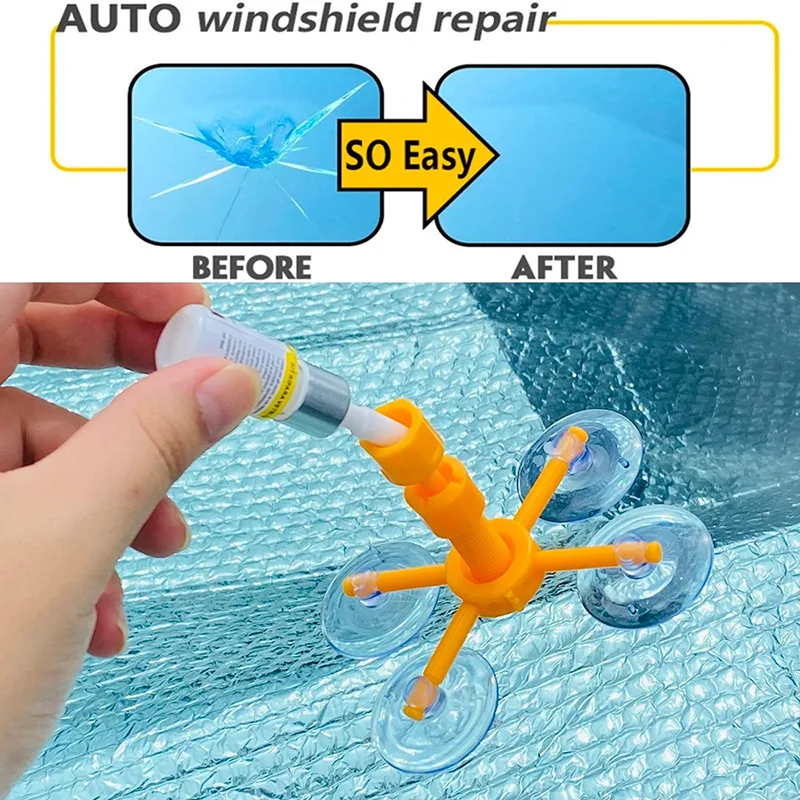 Windshield Repair Kit Quick Fix Car Cracked Glass Windscreen Repair Tool Resin Sealer DIY Auto Window Screen Polishing image 2