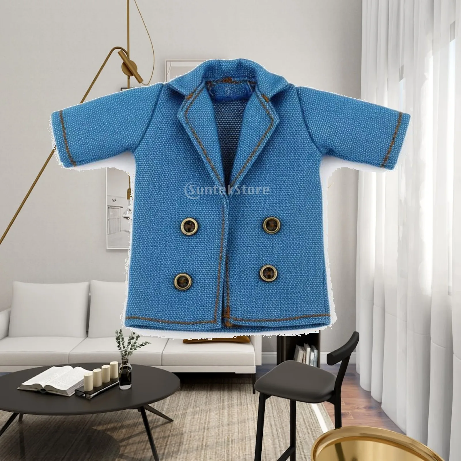 Bjd Doll Overcoat Fine Craft Trench Coat Apparel for 1/12 Ob11 Figures Creative Doll Wardrobe