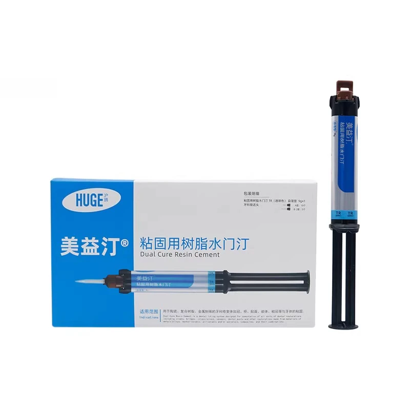 

Dental Materials Double Curing Resin Cement 9g/tube Crown Bridge Embedding Adhesive Cement Glass Ionomer Dental Materials