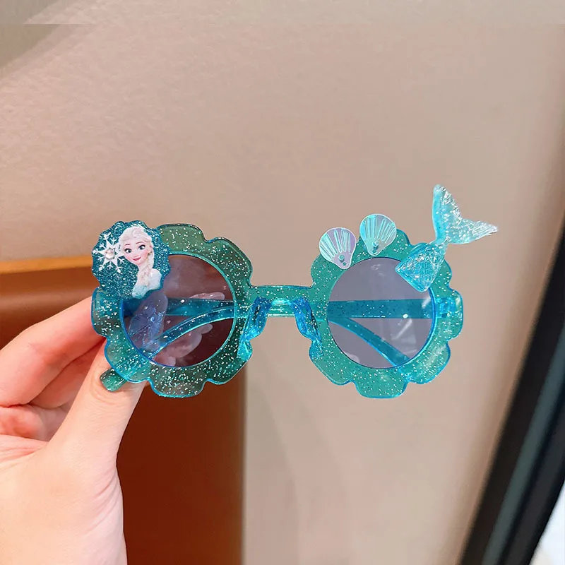 Nowe okulary przeciwsłoneczne Anime Frozen Kawaii Elsa Anna Princess Okulary Cartoon Girl Dziecięce okulary przeciwsłoneczne Elsa Kids Gifts