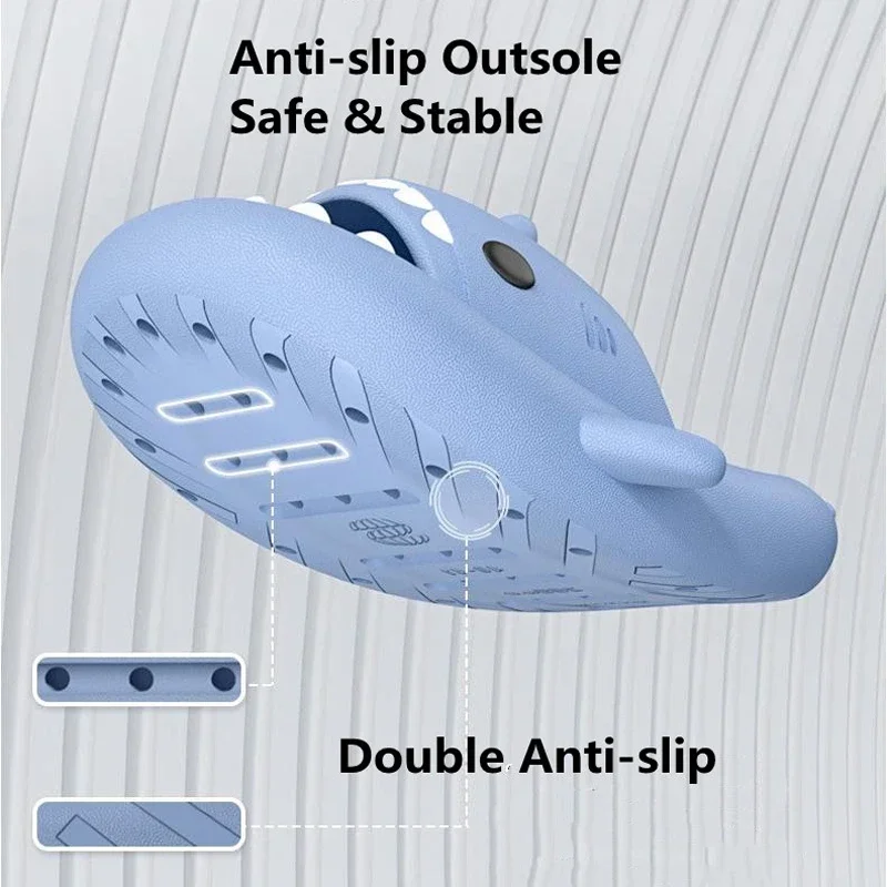 Home Slippers Cloud Women Shark Clapper Summer Soft Sandal Non Slip Slides Flip Flops Men Male Ladies Funny Flat Shoe Female