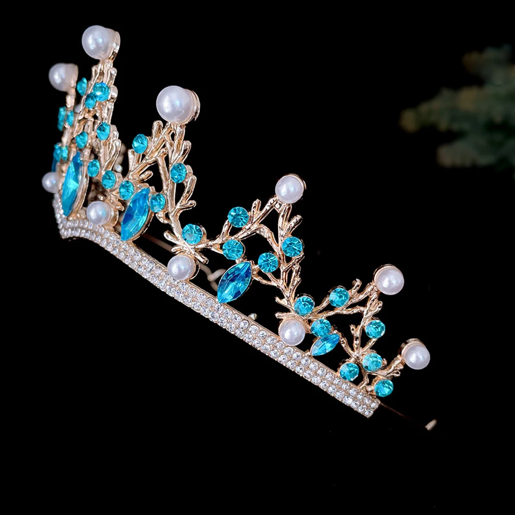 

Rhinestone Crown for Women Wedding Bride Birthday Bridal Hair Accessories Tiaras Zinc Alloy Luxury Shiny Color