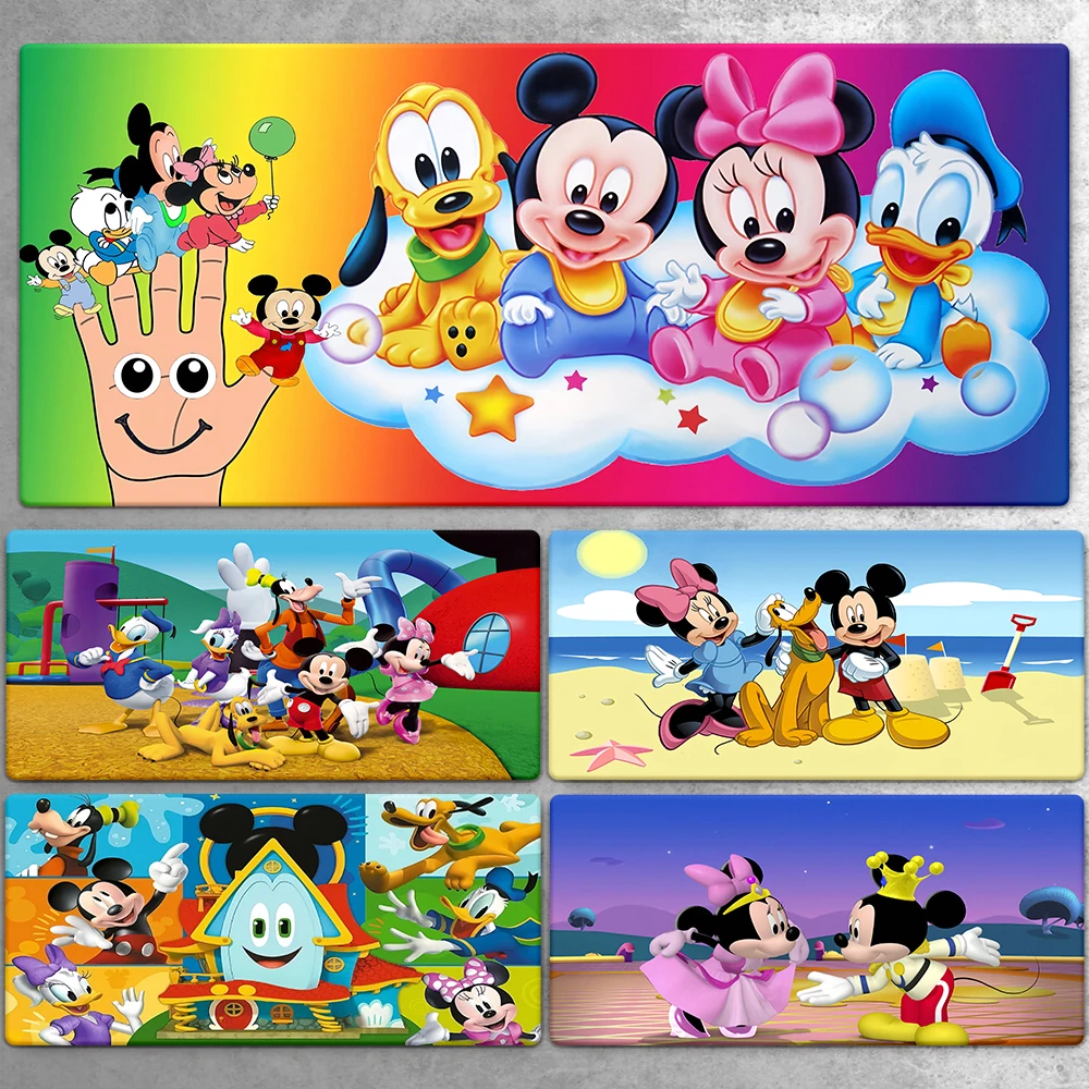 MINISO Mickey Minnie Large Mousepad XXL Pad Keyboard Gaming Accessories Mouse Mats Game Office Computer PC Gamer Laptop Desk Mat