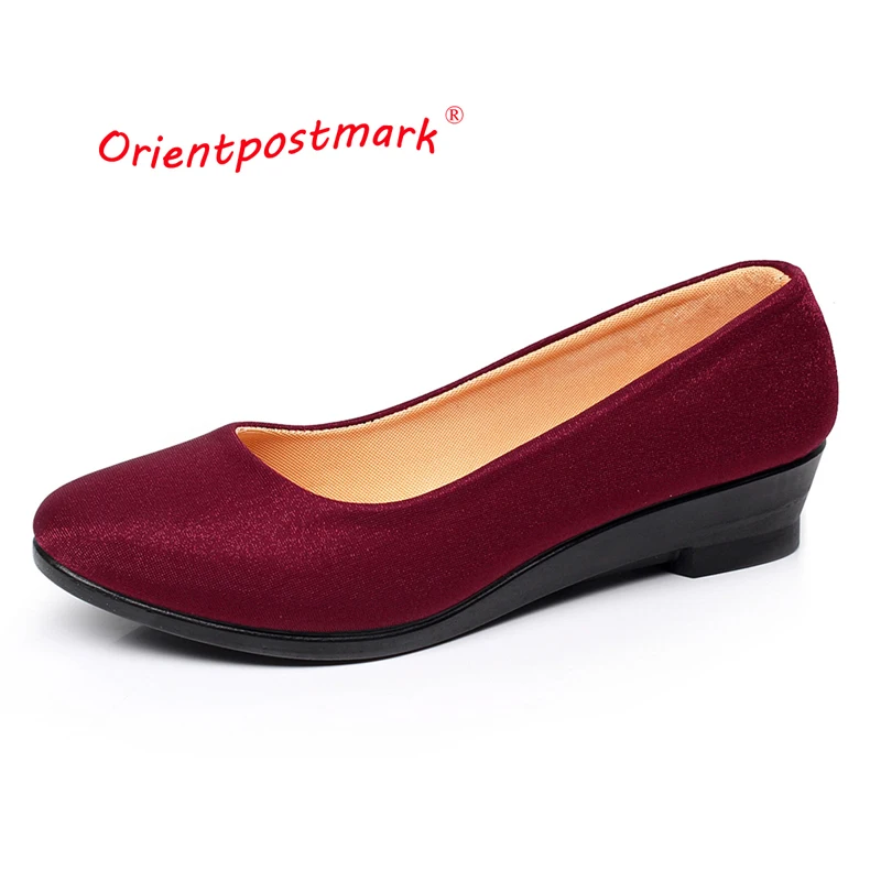 

[ 9 Pairs Only ] Women Ballet Shoes Women Wedges Shoes for Work Cloth Sweet Loafers Women's Pregnant Shoes Oversize Boat Shoe