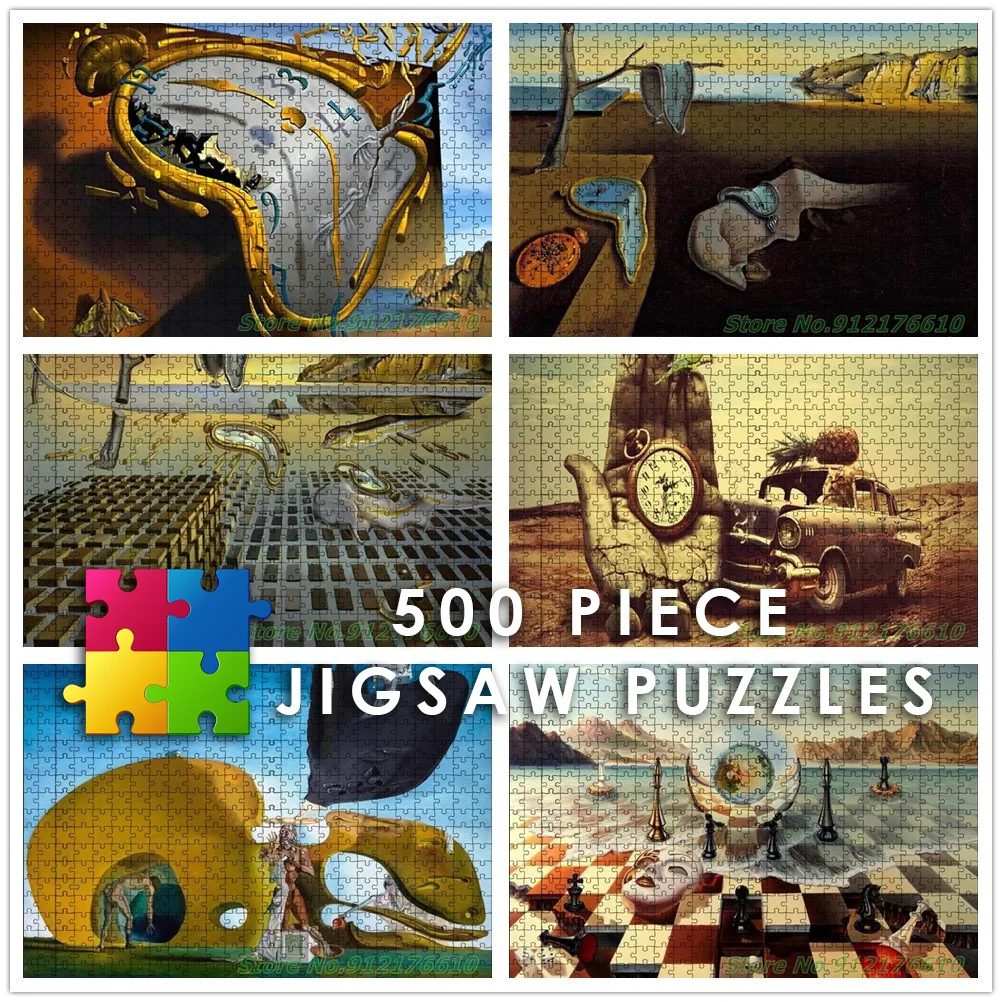 500 Piece Jigsaw Puzzles Abstract Famous Surrealism Artworks By Salvador Dali Puzzles Paper Decompress Educational Toys Gifts