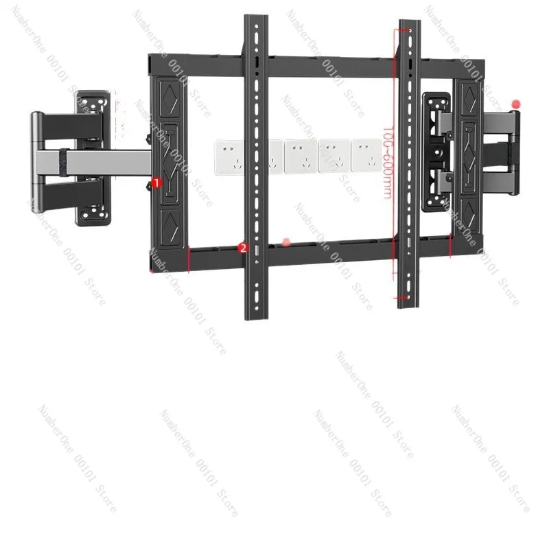 

TV telescopic hanger folding inlaid wall mount, suitable for Huawei Skyworth 75/85 inch monitors