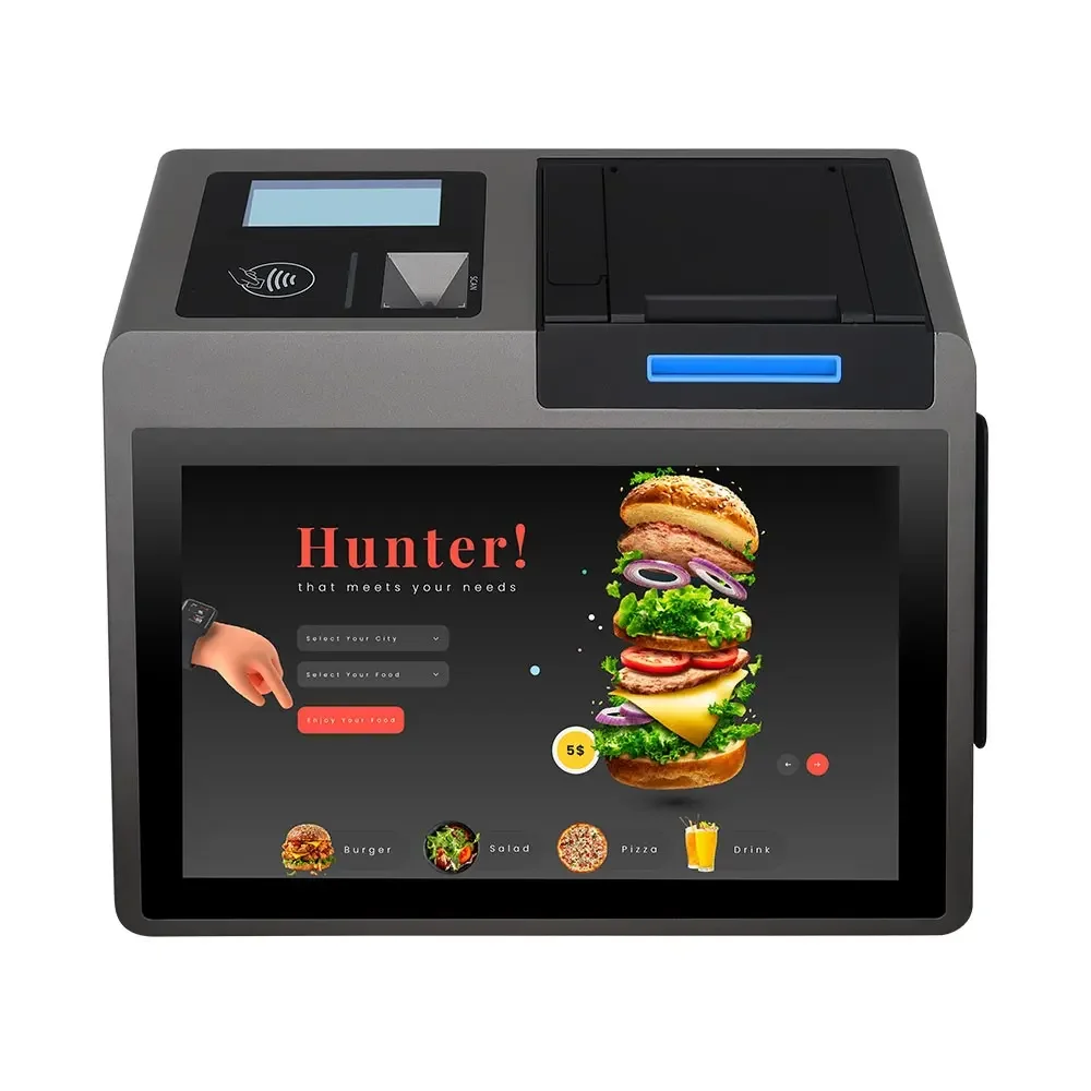 10.1inch  POS  desktop Android with thermal printer for restaurant