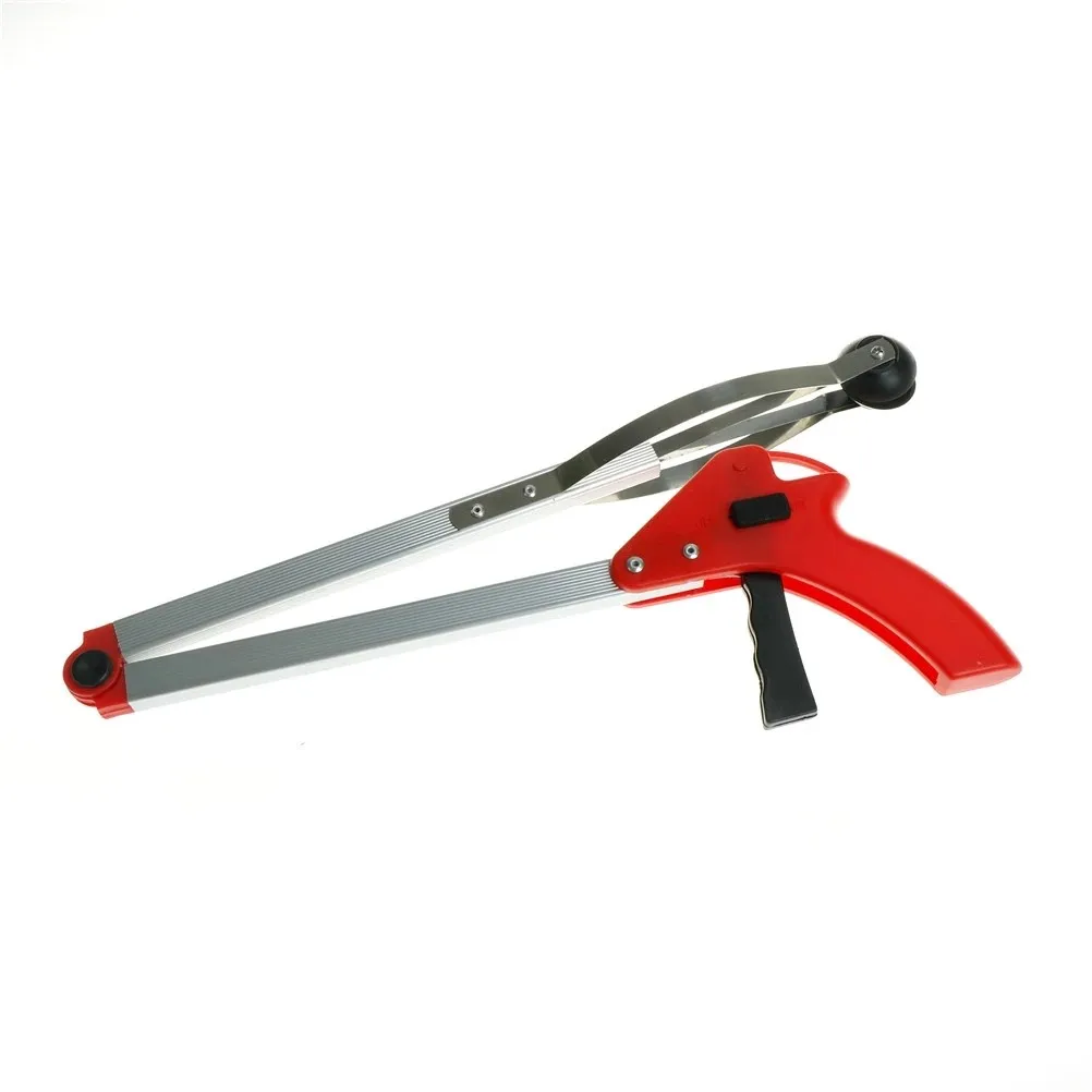 Lightweight Folding Aluminum Grabber Tool for Retrieving Items from Hard to Reach Areas Including Gardens and Markets