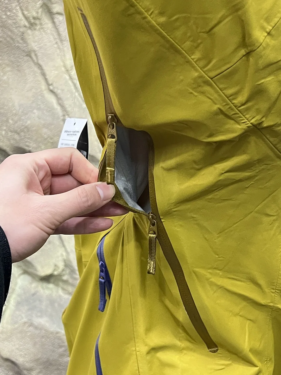 Top Level Hard  Zipper Underarm EPT Film Waterproof Breathable Fabric Unisex Jacket Outerwear Nylon Long Sleeve Hooded