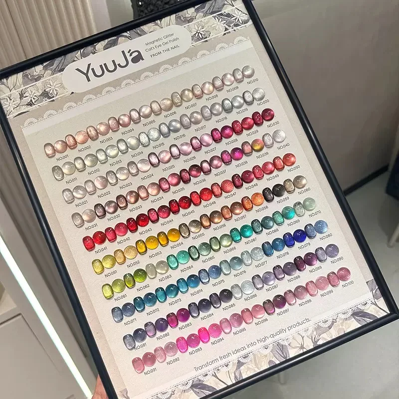 

Yuuja 100 Colors Cat Eye Gel Polish Magnetic Glitter Nail Gel Soak Off UV LED Semi Permanent Nail Art Gel Polish Collection