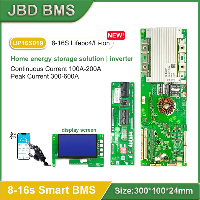 JBD 201: La Solución Definitiva para el Control de Baterías LiFePO4 de 16S 48V con Comunicación Avanzada