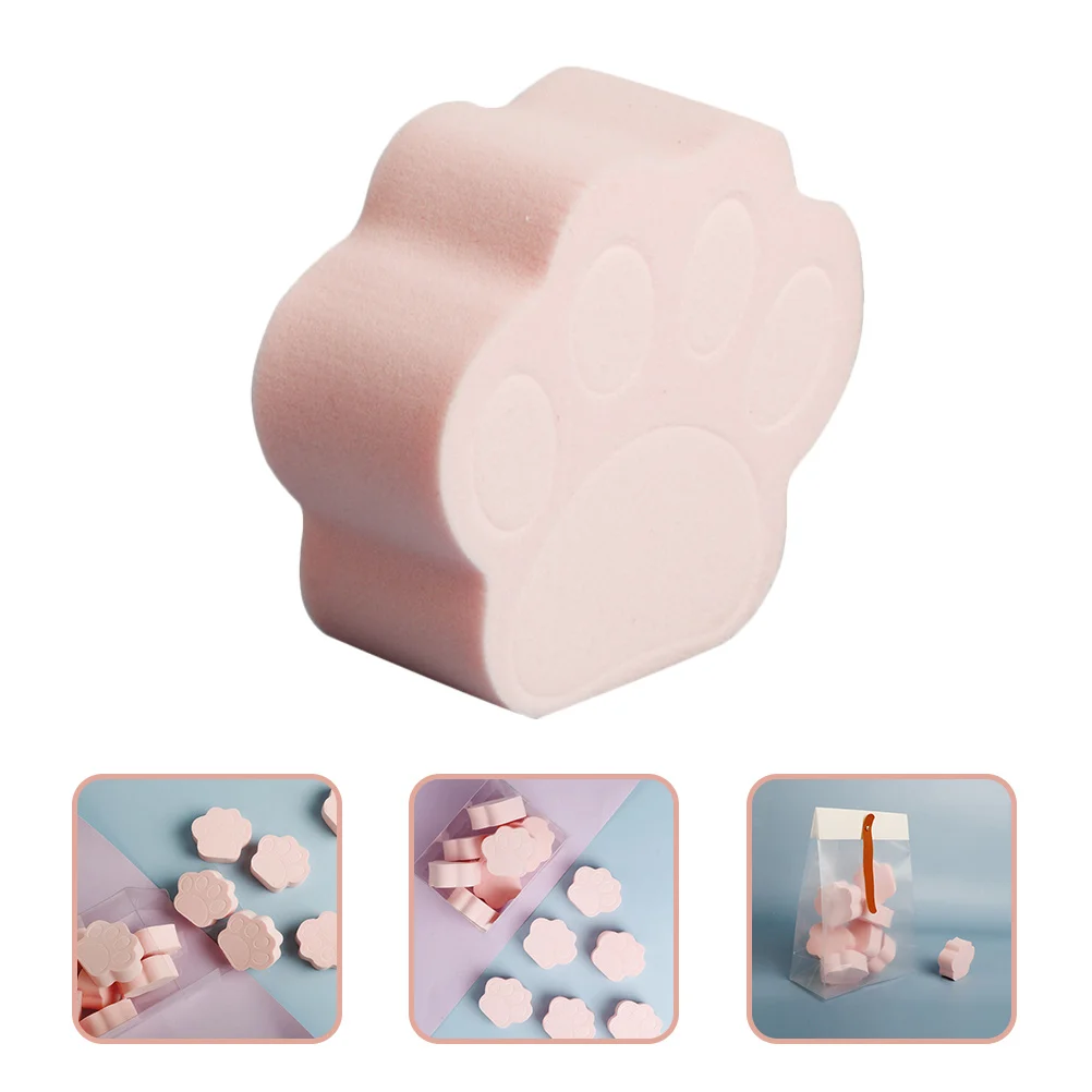 Esponja de maquillaje en polvo con garra de gato, 16 Uds., para base, polvo suelto, herramienta de belleza, almohadilla aplicadora suave y compacta para viajes