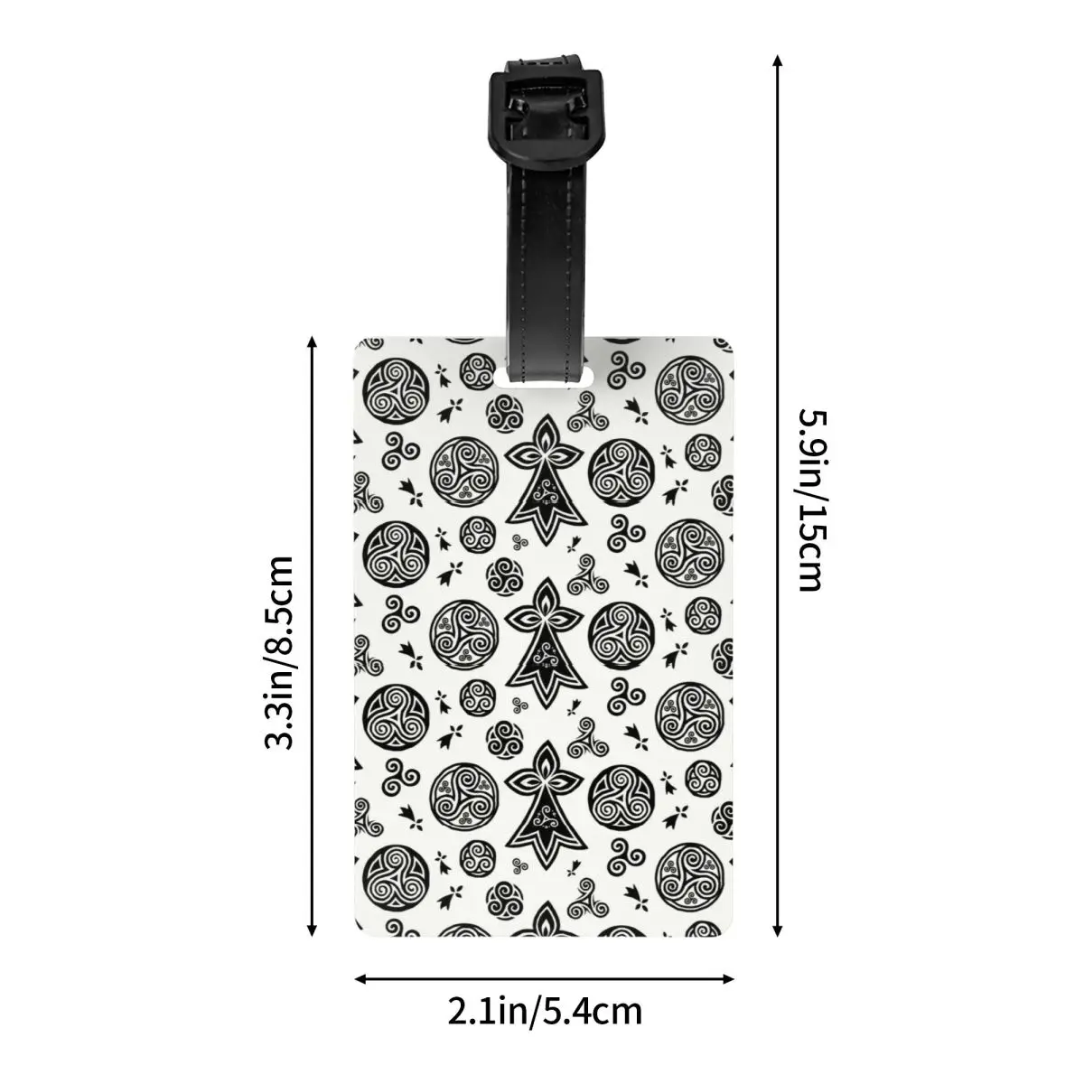 ป้ายกระเป๋า Breton triskels สำหรับกระเป๋าเดินทางป้าย brizh brizh bittany triskeles แบบตลกสำหรับใส่ชื่อบัตรประชาชน