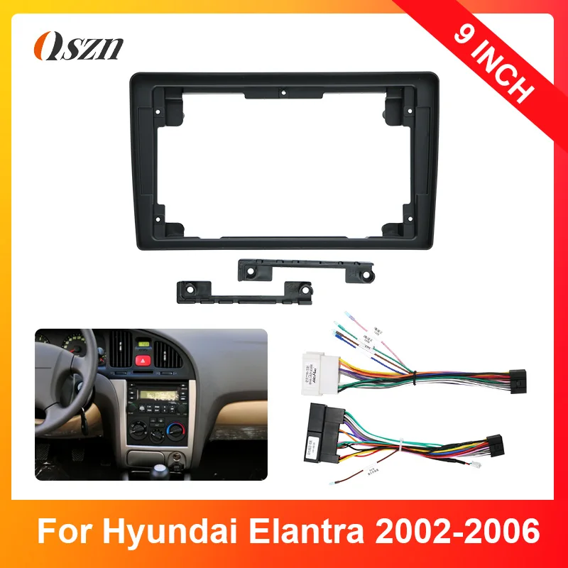 

9-дюймовый автомобильный радиоприемник для HYUNDAI ELANTRA 2002-2006, GPS, стереопанель, подходит для автомобиля 2DIN, Радио Рамка