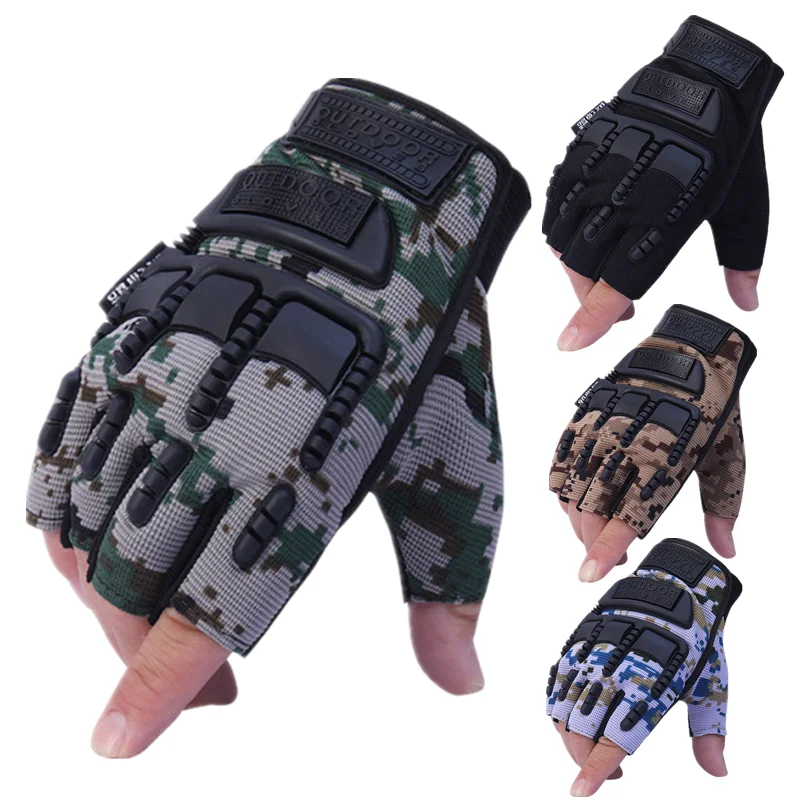 Outdoor Tactical Gloves Half-finger Fishing Ridding Sports Unisex Weight Cycling Non-Slip Shooting Hunting Fingerless Gloves