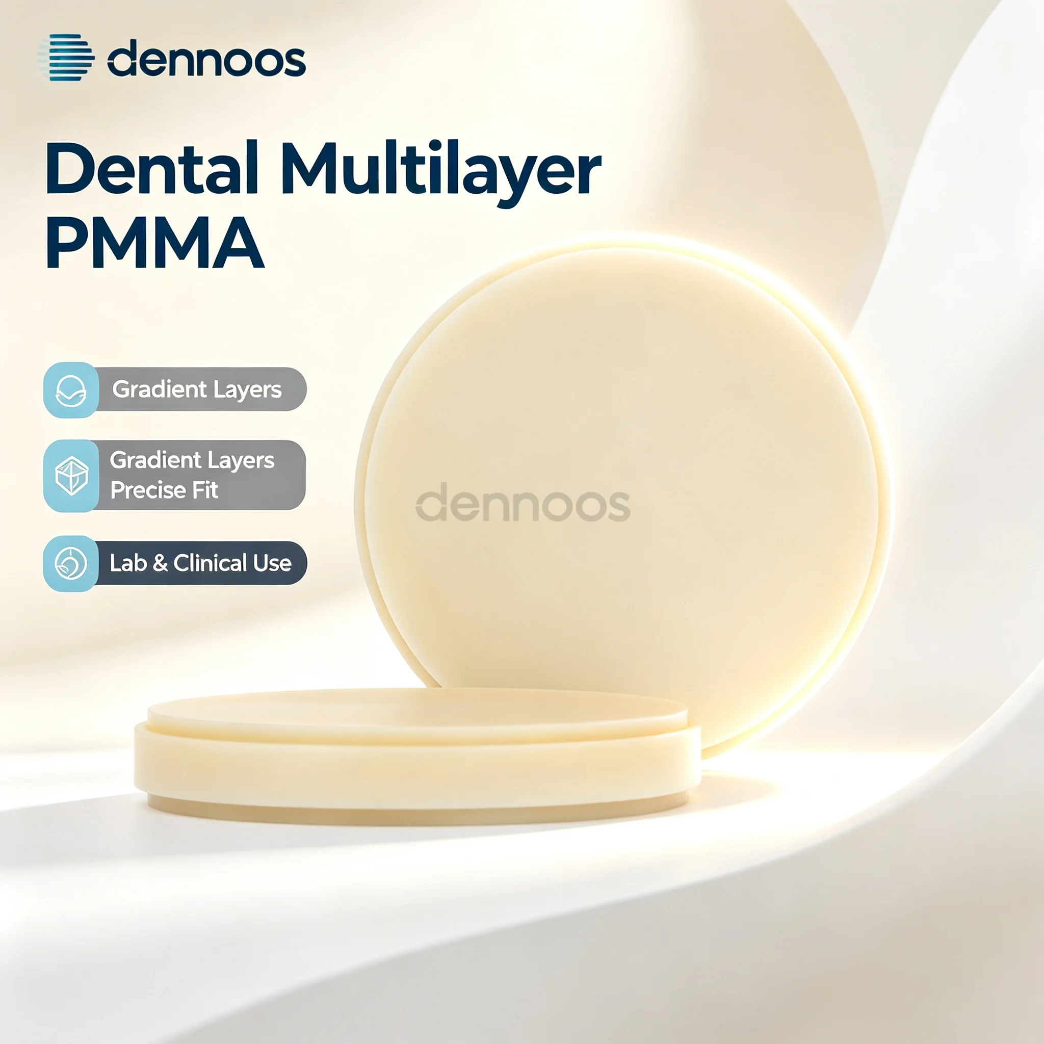 Dental PMMA Block Lab Materials Multilayer PMMA Block Open System (98mm)*16mm for dental lab CAD/CAM Dental lab Materials