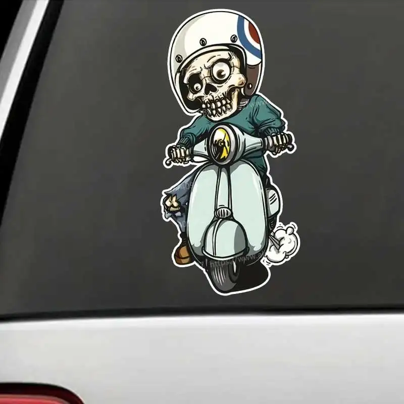 Skeleton Rider Car Sticker Waterproof Vinyl Decal on Bumper Rear Window Laptop Self-adhesive Decal For Car Accessories Y861