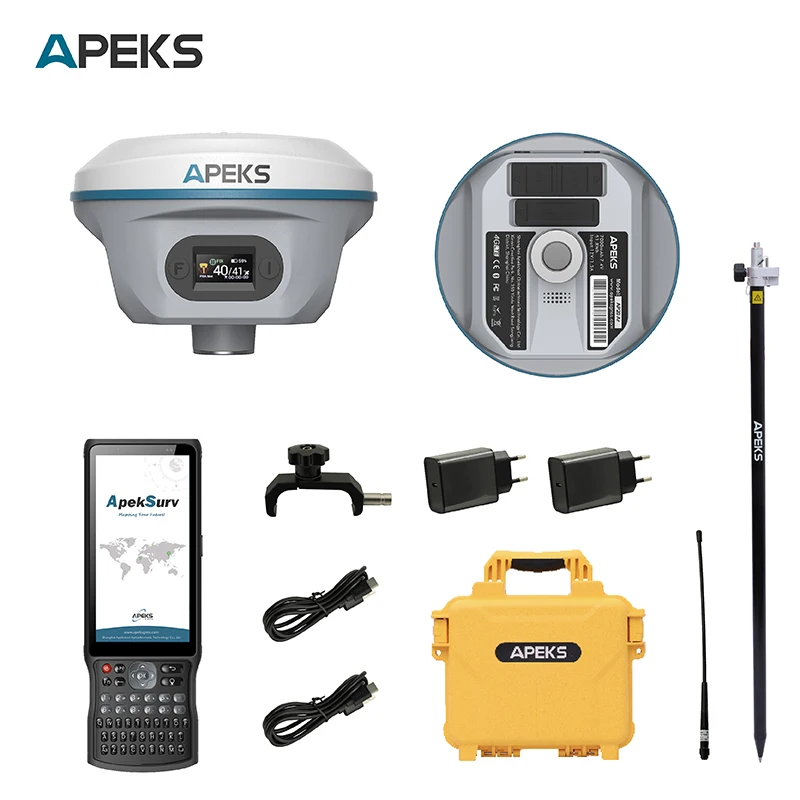 Apeks Ap20 GNSS RTK Receiver SIM Card GPS Survey Equipment 1408 Channels 32GB Storage IP66