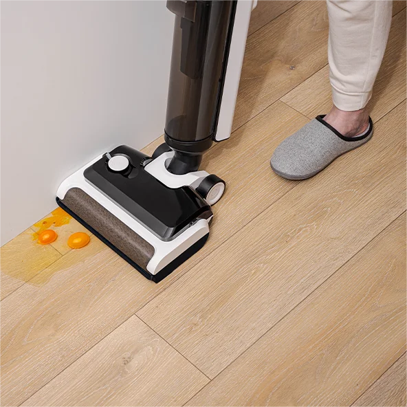 Aspirapolvere verticale Wet-Dry autopulente con assistente vocale con motore brushless per uso domestico e alberghiero