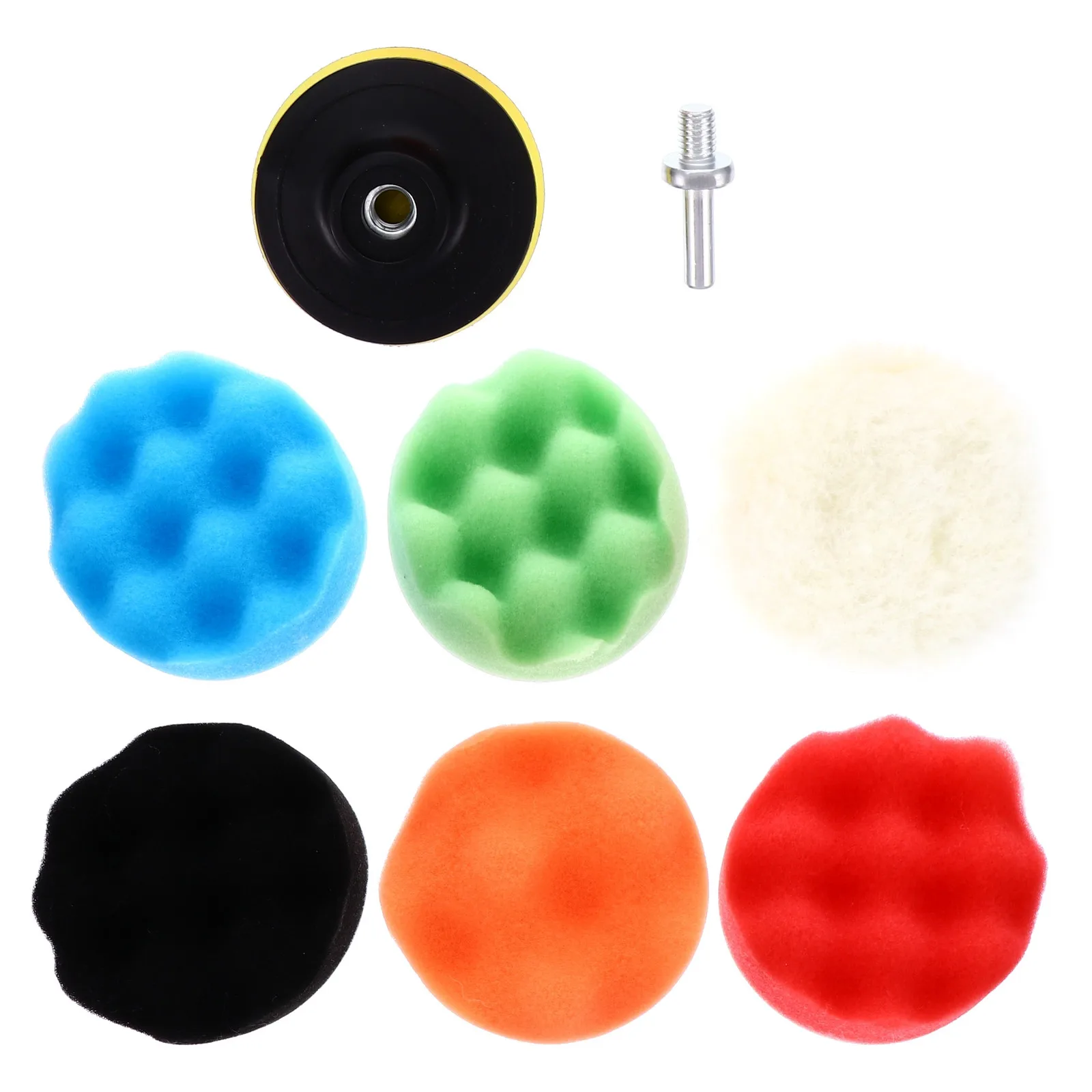 

8 Pcs Car Buffer Pads Kit Polishing Accessories Buffing Waxing Wheel for Sponge