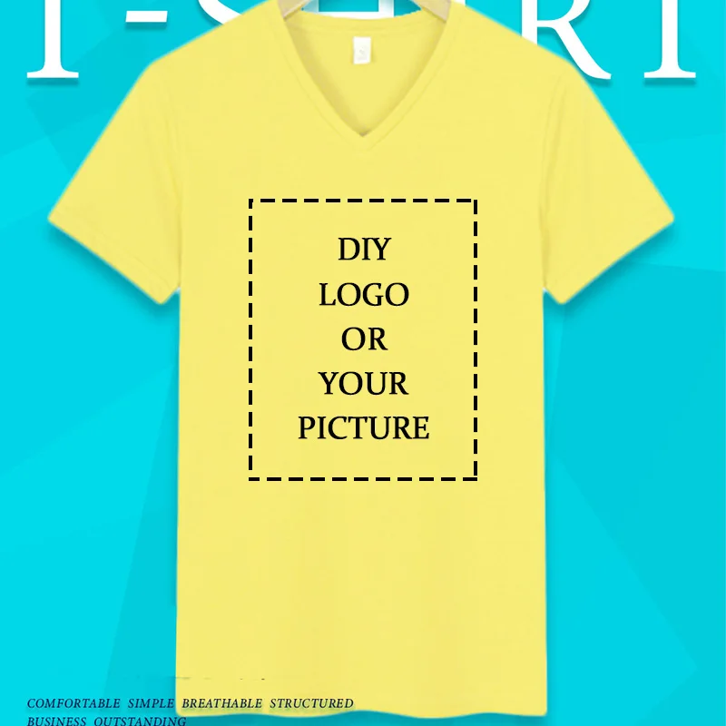 لا سعر الشعار DIY التصميم الخاص بك مخصص الرجال عارضة القطن تي شيرت مطبوعة شعار خاص الصورة الذكور قصيرة الأكمام قمم اللون النقي
