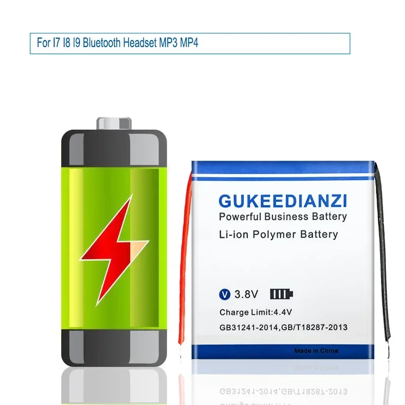 بطارية لسماعة بلوتوث TWS I7 I8 I9 سماعة MP3 MP4 401012 051012 501012 (خطين، بدون قواطع) سماعة أذن #3