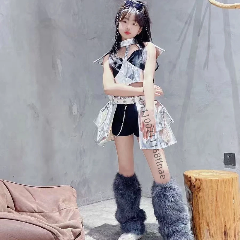Children's Jazz Dance Costumes with a Sense of Technology, T-stage Runway Costumes, Girl Group Dance, Girls' Performance Costume