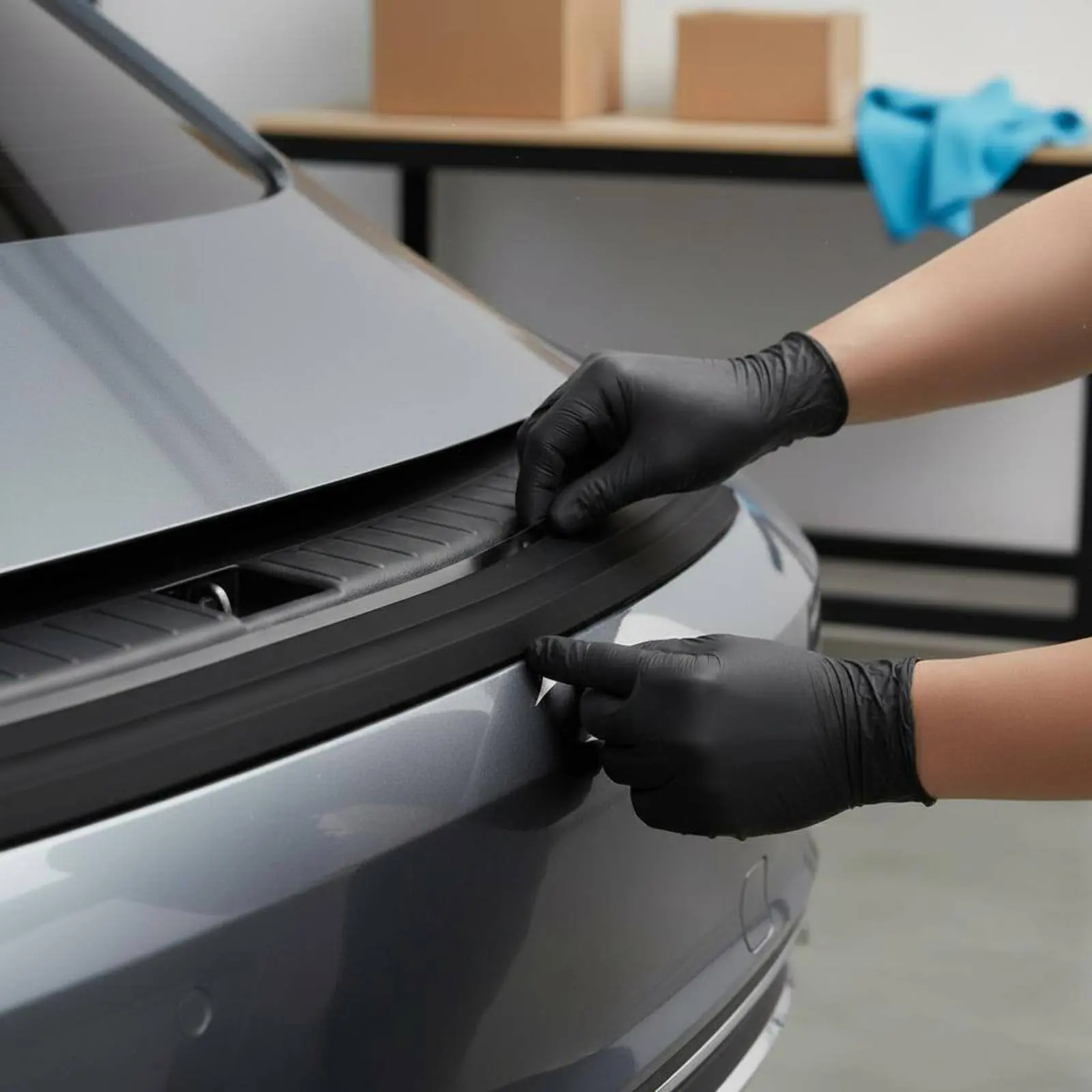 

Trunk Sill Guard Sticker Universal Fit Cargo Sill Guard Easy to Install Non-Slip