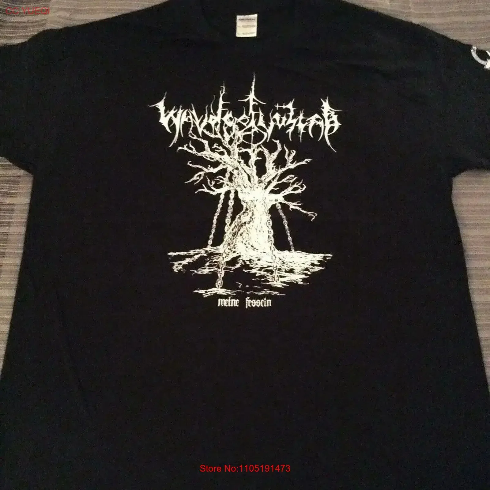 WALDGEFLUSTER Meine Fesseln T Shirt XL Inquisition Urgehal Urfaust Empyrium vintage Washed Casual homme fashion Versatile