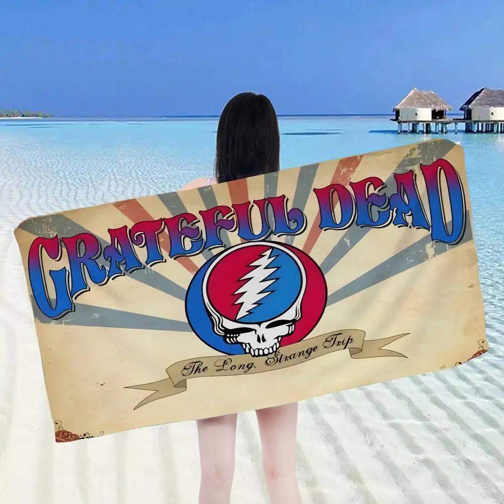 G-Grateful D-DeadS Beach Towel Colorful Bath Towels for Girl Microfiber Quick Dry Custom Sand Free Beach Yoga Spa Gym Pool