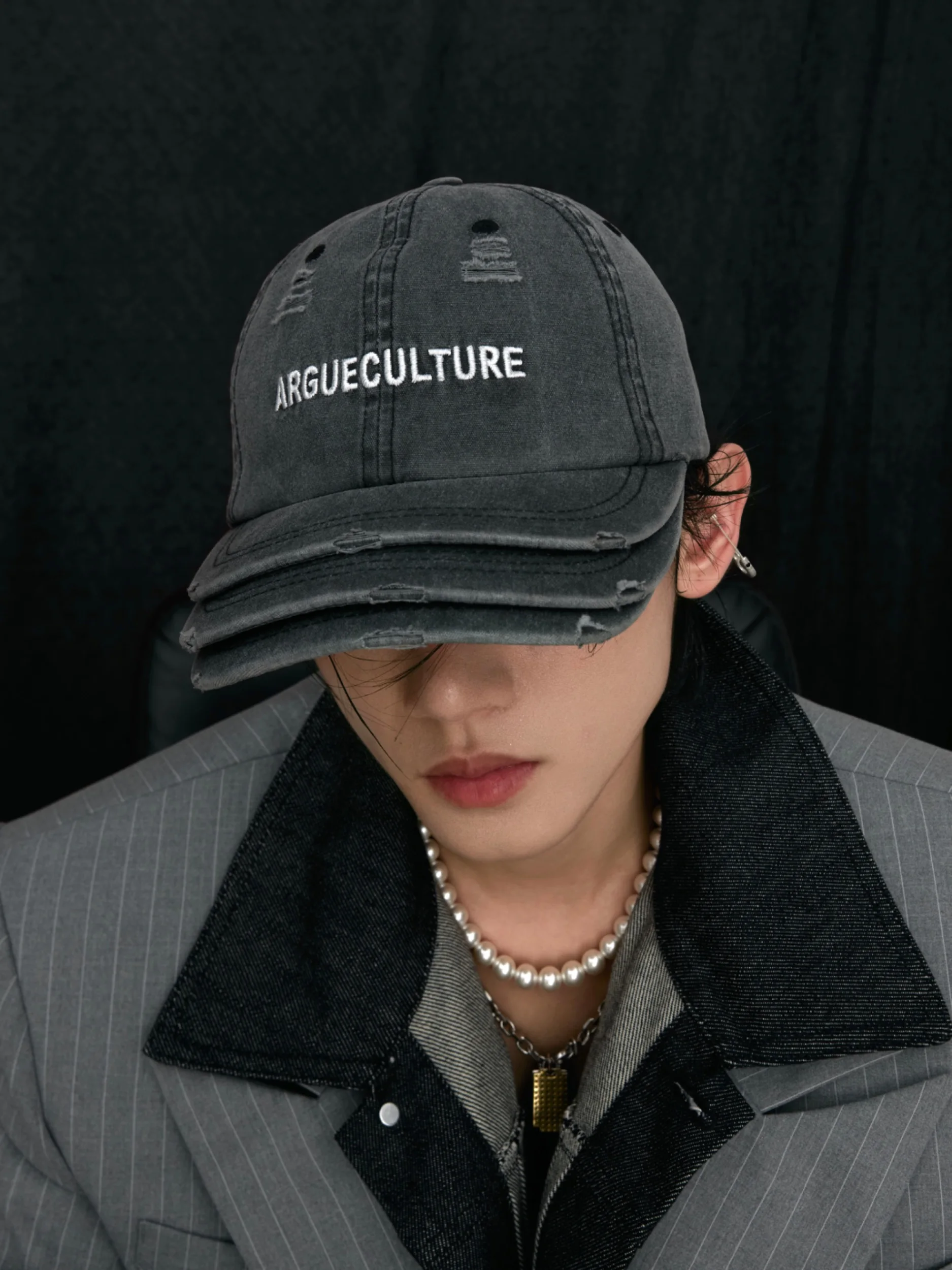 Sun Protection Hat Washed Duckbill 3 Layer Brim Design Tear  Casual Style Cap for Travel And Leisure Cotton Unisex