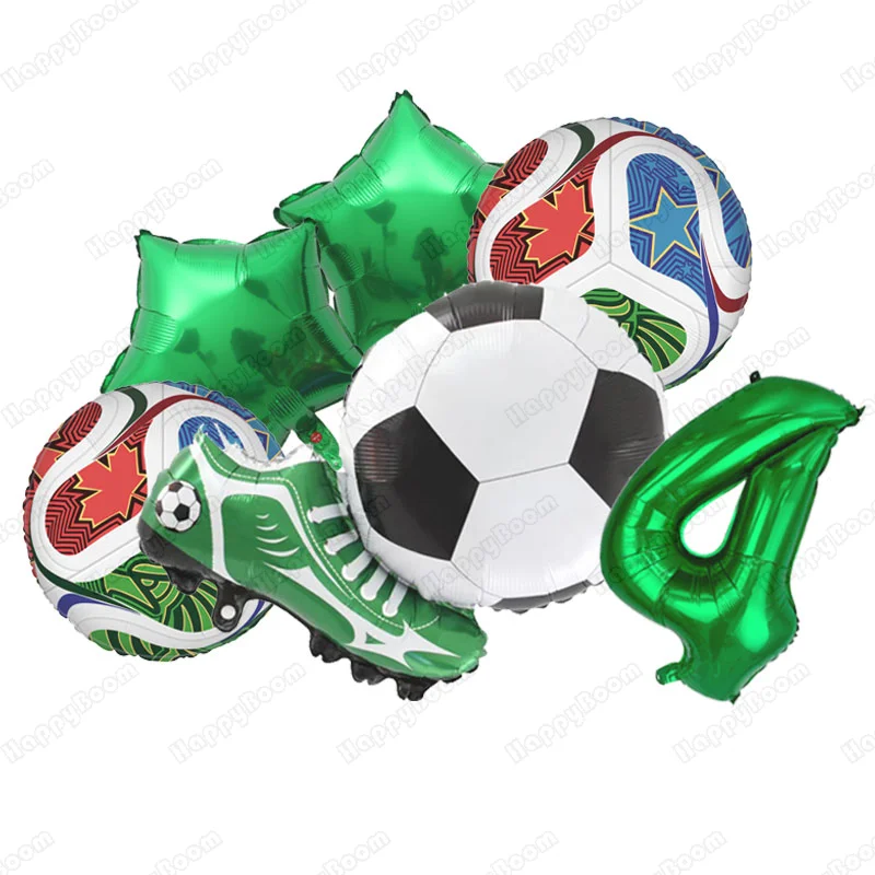 6pcs Soccer Balloon Kit Football Birthday Decors for Boy Soccer Theme Party Supplies Soccer Football Party Balloon Kids Toy Gift view 5