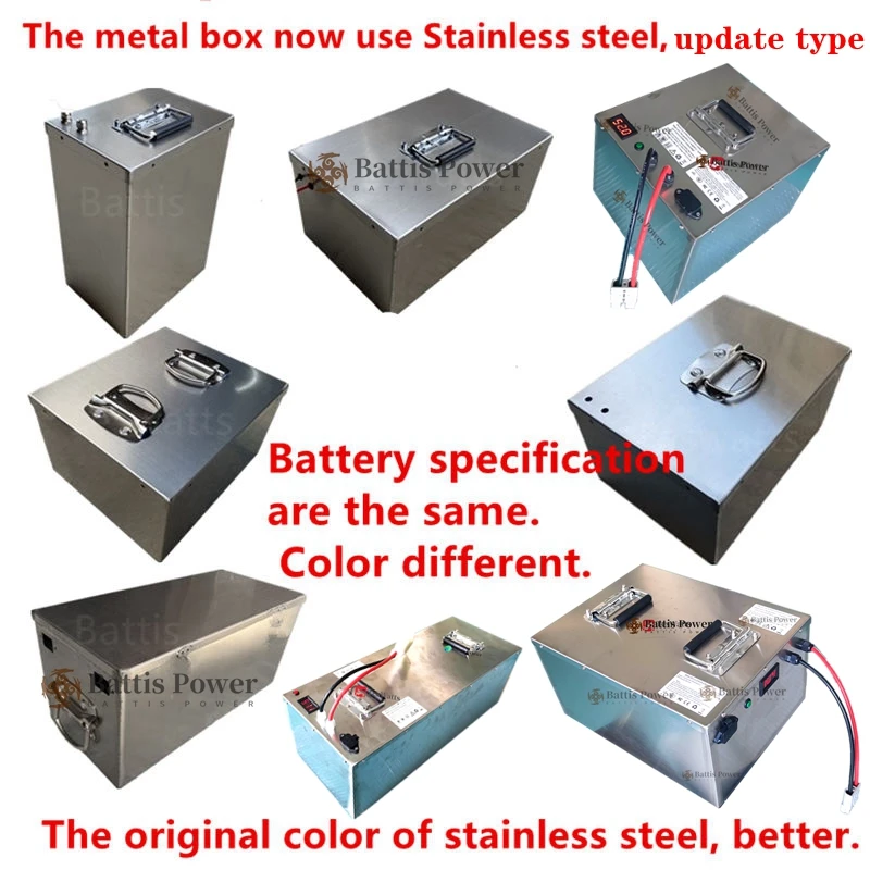 Metal case 60v 100Ah Lithium battery li-ion High power 5000w  UPS + 10A charger Not lead acid