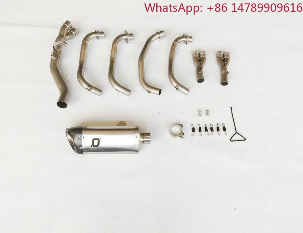 Motorcycle 400cc Sport Bike Exhaust Escape Muffler Pipe Steel Titanium Racing Exhaust Pipe, Aftermarket Performance Parts