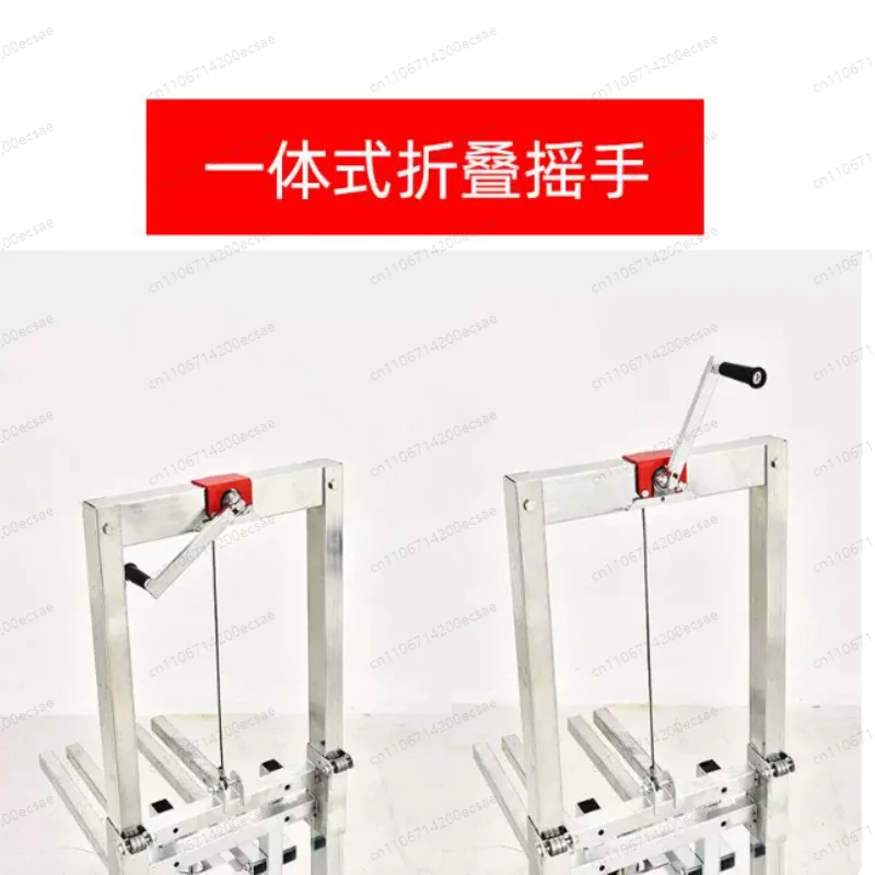 Loading Artifact Lifting Handling Stacker Forklift Lift Portable  Folding Retractable Trolley Bearing 60Kg Adjustable Hand Cart