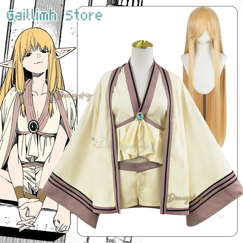 

Серия Косплей 코스프레 Аниме Frieren: Beyond Journey's End Золотые длинные волосы Пальто Шорты Аксессуары для карнавала Хэллоуин Вечеринка