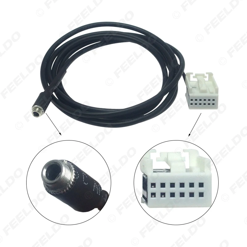 5Pcs Car 3.5mm Female Socket AUX Adapter Cable For Mercdes Benz Comand APS NTG GL W169-221 Audio Cable Data Wire