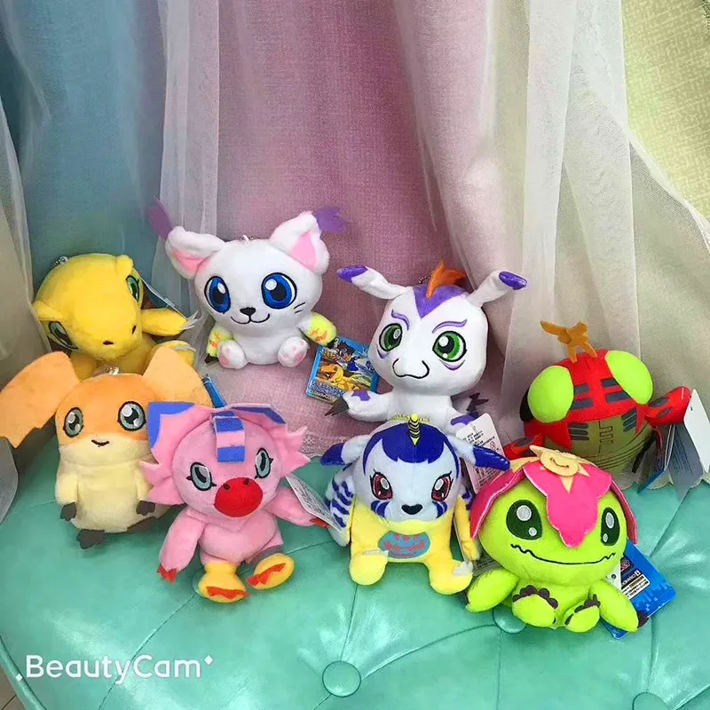 10cm Digimon Adventure Cute Gomamon Tailmon Patamon Piyomon Agumon Tentomon Doll Keychain Pendant Toy Ornament Kids Gift Fashion