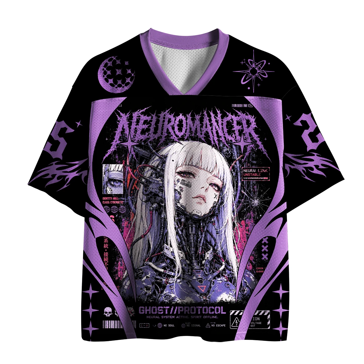 Anime Merchandise Men - Camiseta gráfica Cyberpunk con diseño de