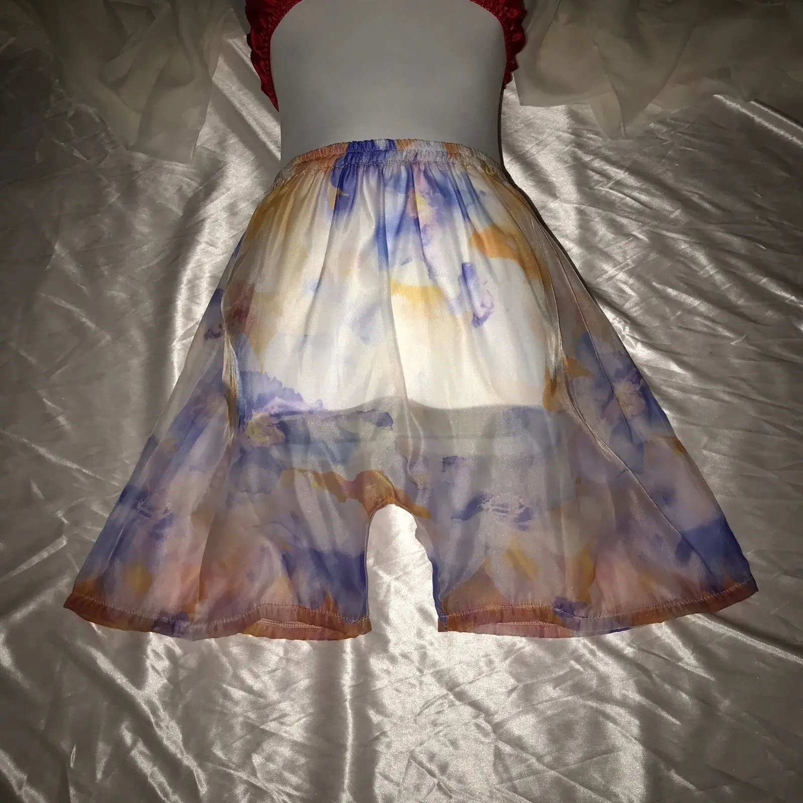 

Unisex Summer Mesh Voile Shorts Women Men Underwears Apro Pants Plus Size Casual Sleeping Bottoms